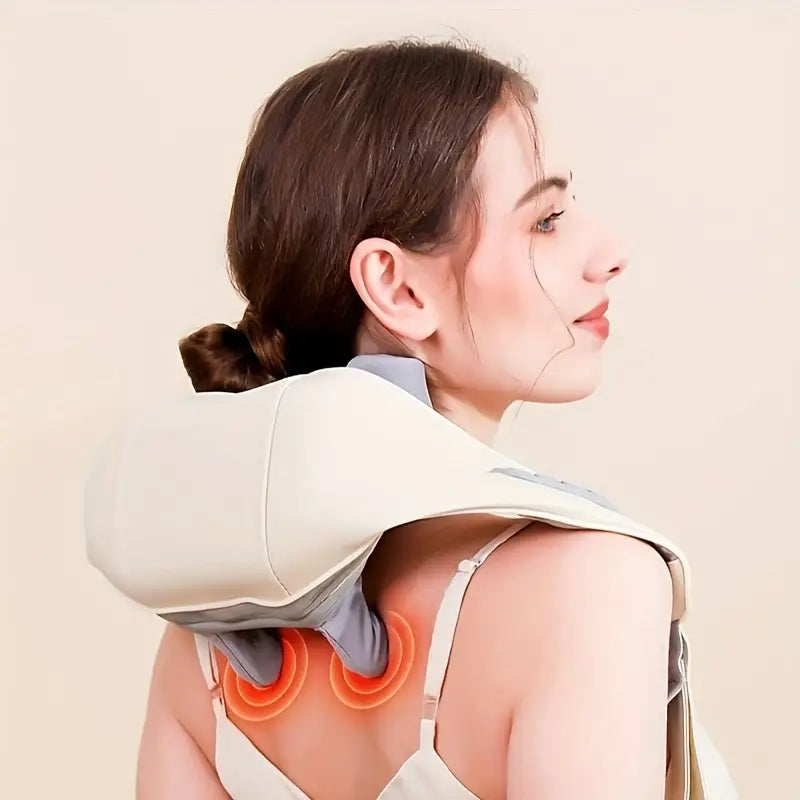 Smart Neck & Shoulder Massager with Heat and Kneading | Cervical, Lumbar Trapezius Muscle Relaxer
